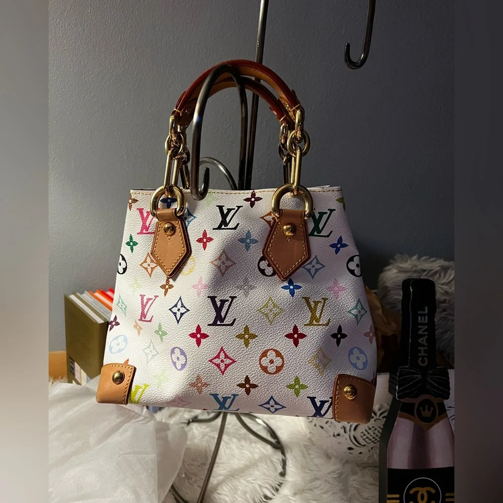 Louis Vuitton Multicolor Monogram White Satchel